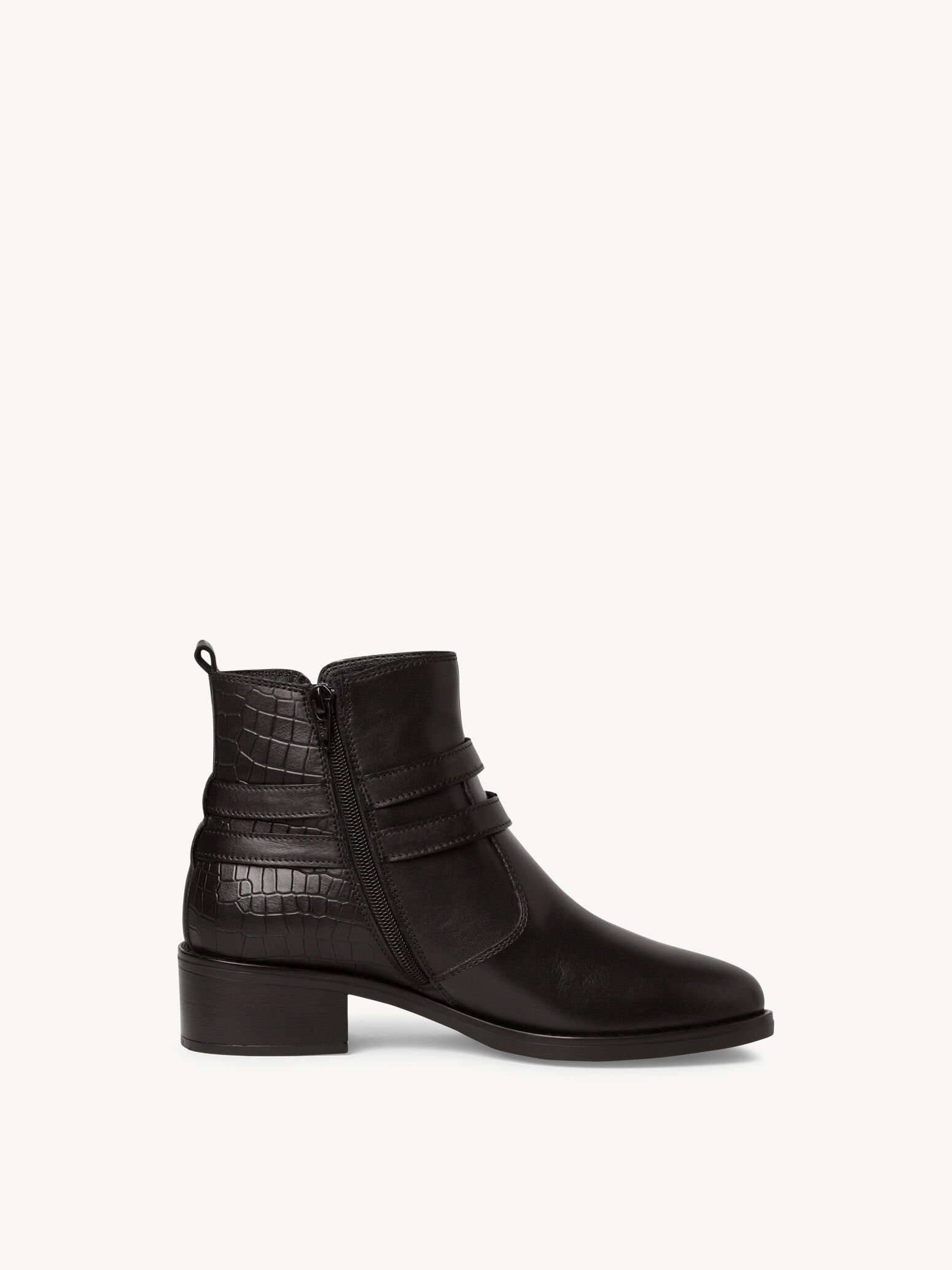Bottine en cuir - noir