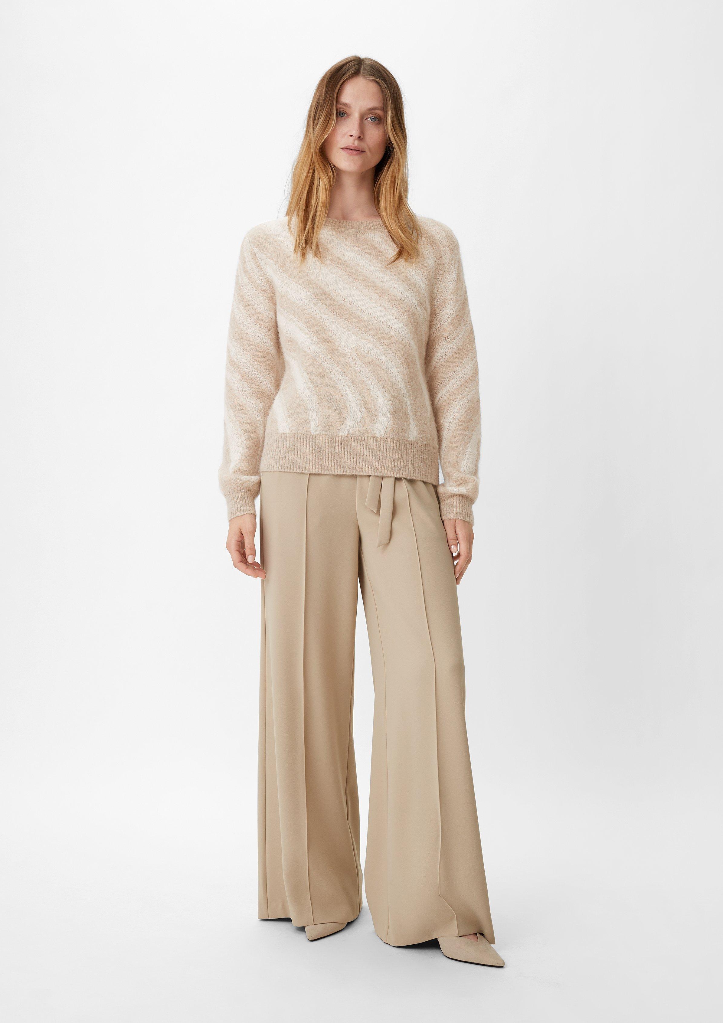 Strickpulli aus Alpakamix - beige
