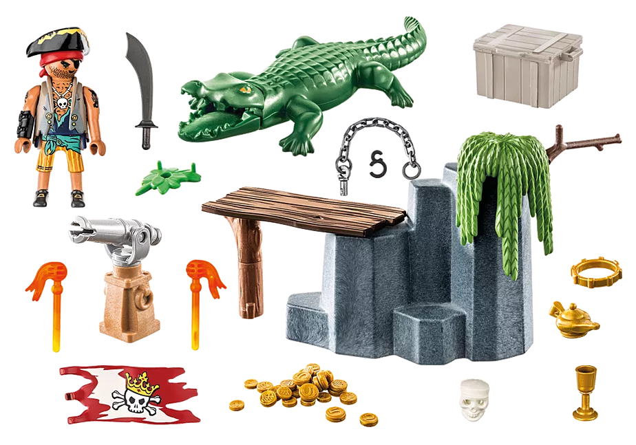 Pirat mit Alligator