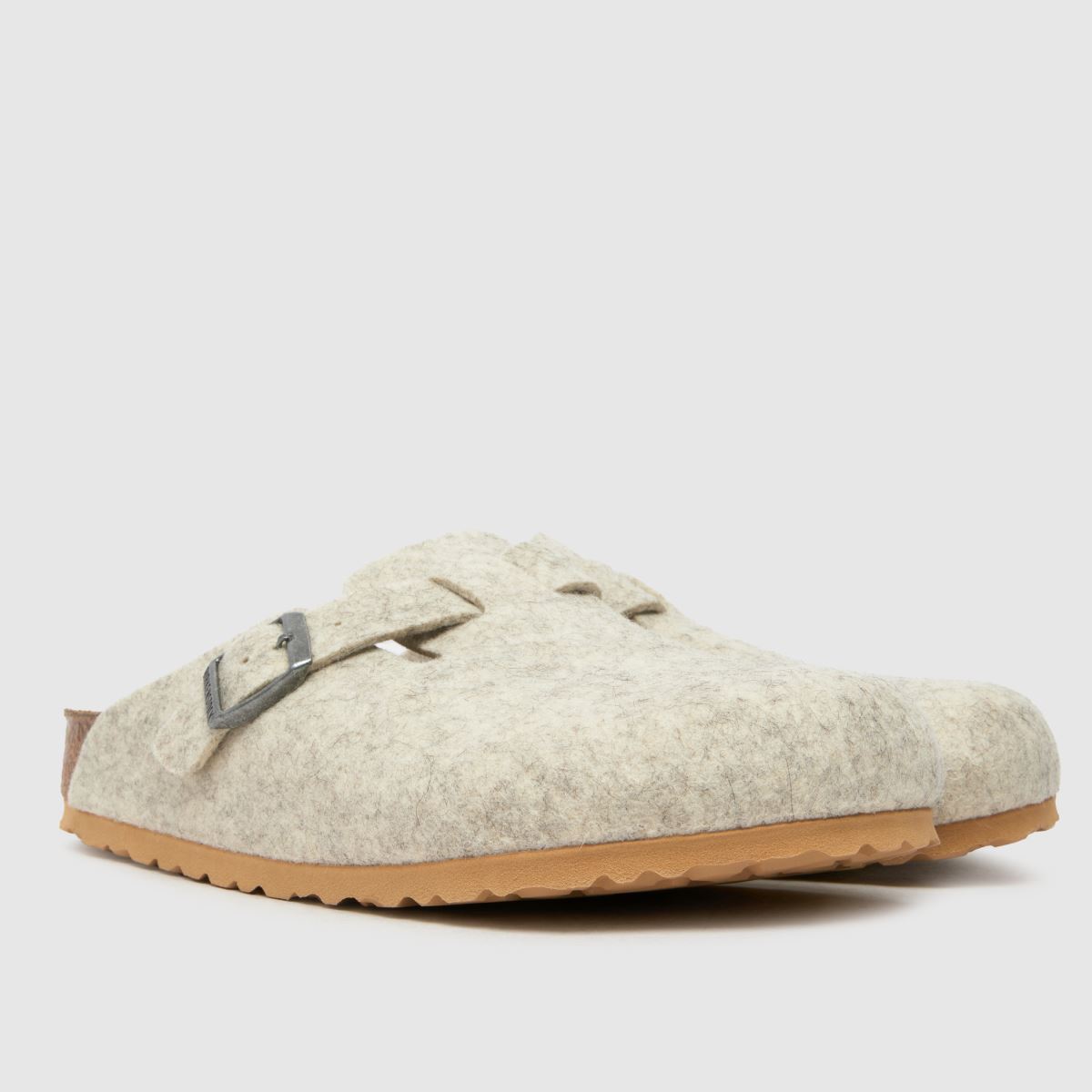 BIRKENSTOCK – Boston – Beige sandaler med träskor