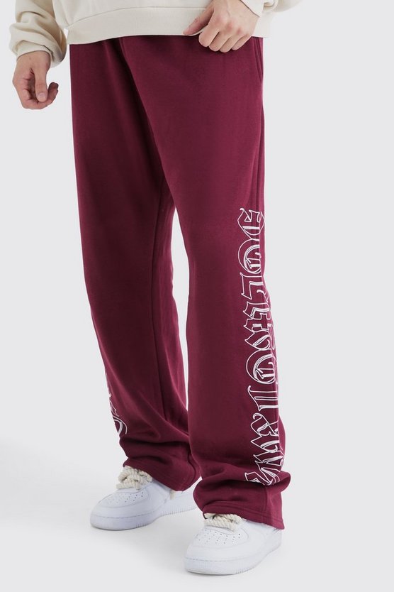 Tall Jogginghose mit geradem Bein und Worldwide-Print