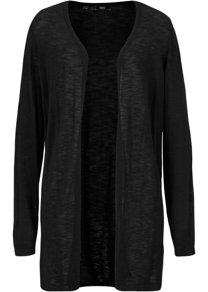 Leichte Baumwoll-Strickjacke aus Slub Qualität