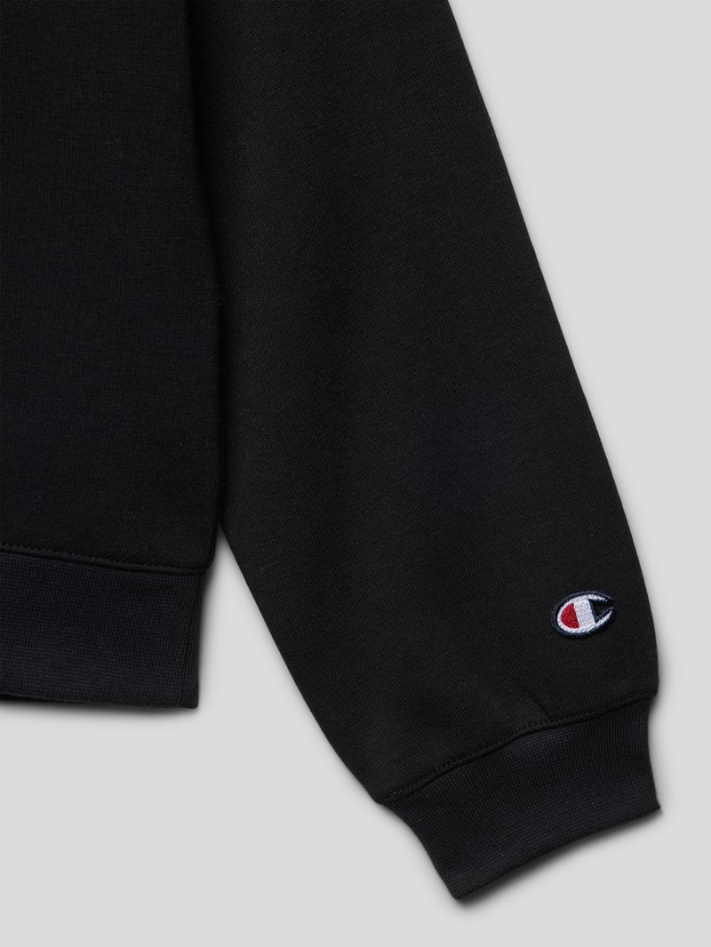 Sweatshirt mit Label-Print in schwarz