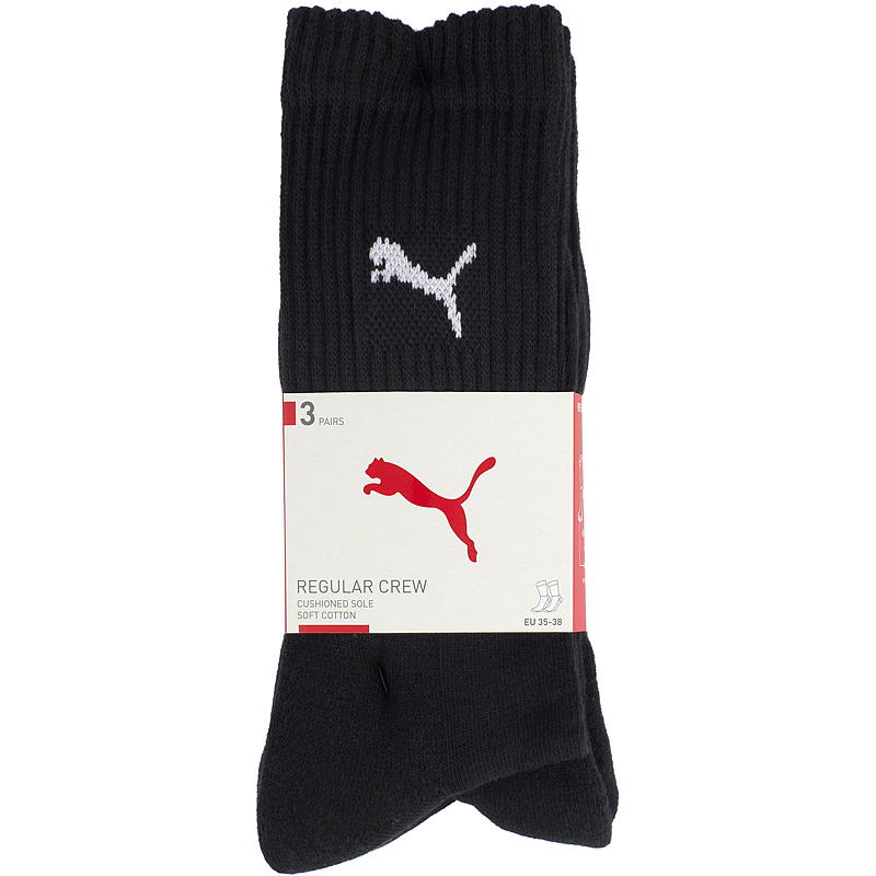 Puma Sportsokk 3-pk str 35/38-43/46 Puma Crew