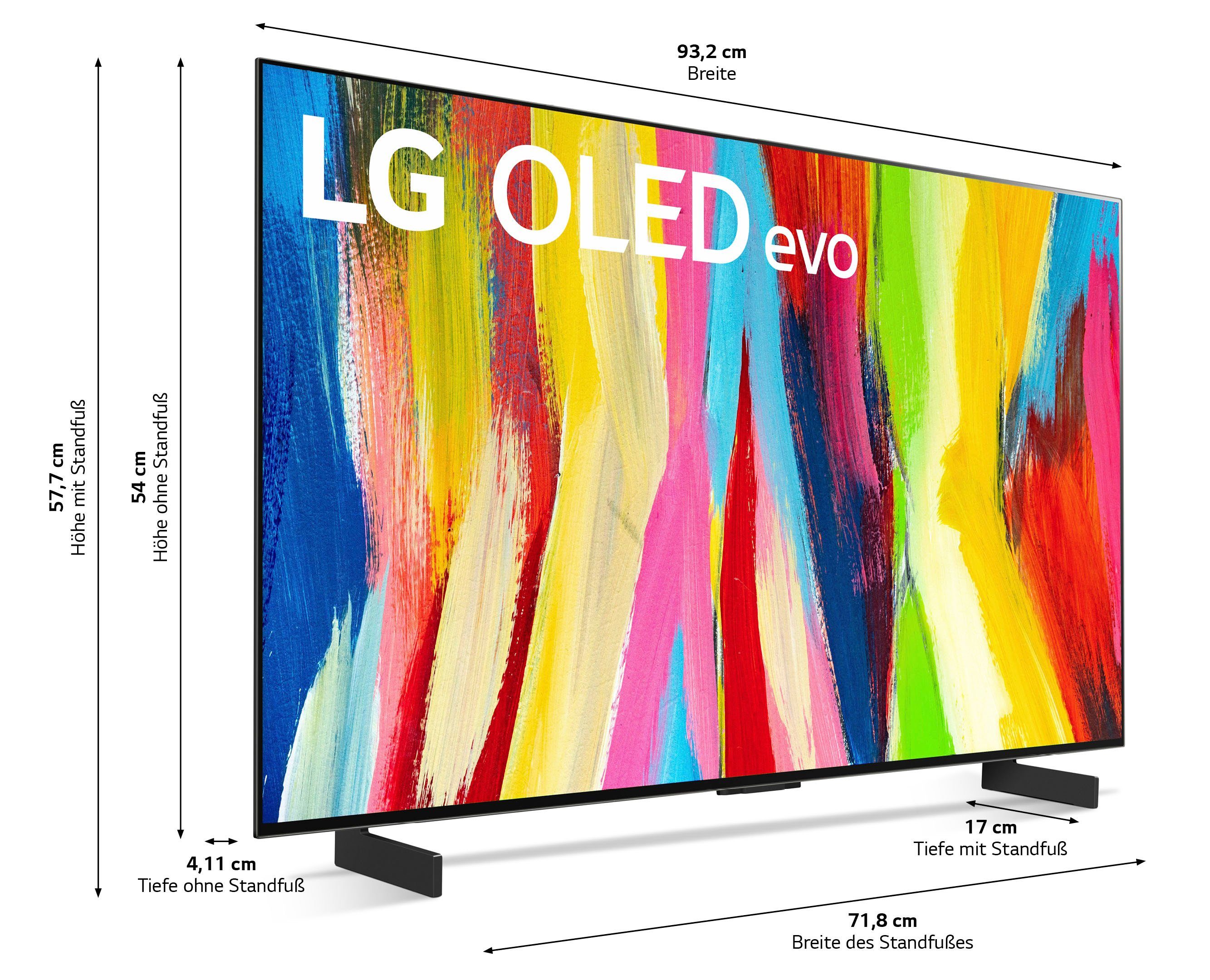 LG OLED42C27LA OLED-Fernseher (106 cm/42 Zoll, 4K Ultra HD, Smart-TV, OLED evo,bis zu 120Hz,α9 Gen5 4K AI-Prozessor,Dolby Vision & Atmos)