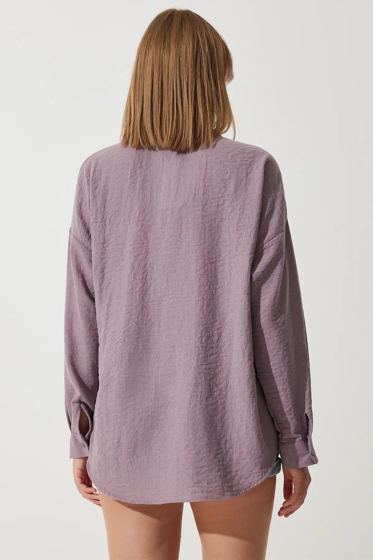 Happiness İstanbul  Hemd - Lila - Oversized