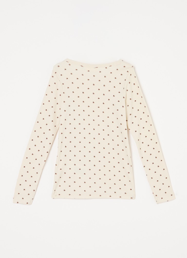 Lil 'Atelier NMNLago ribbed knit long sleeve in organic cotton blend