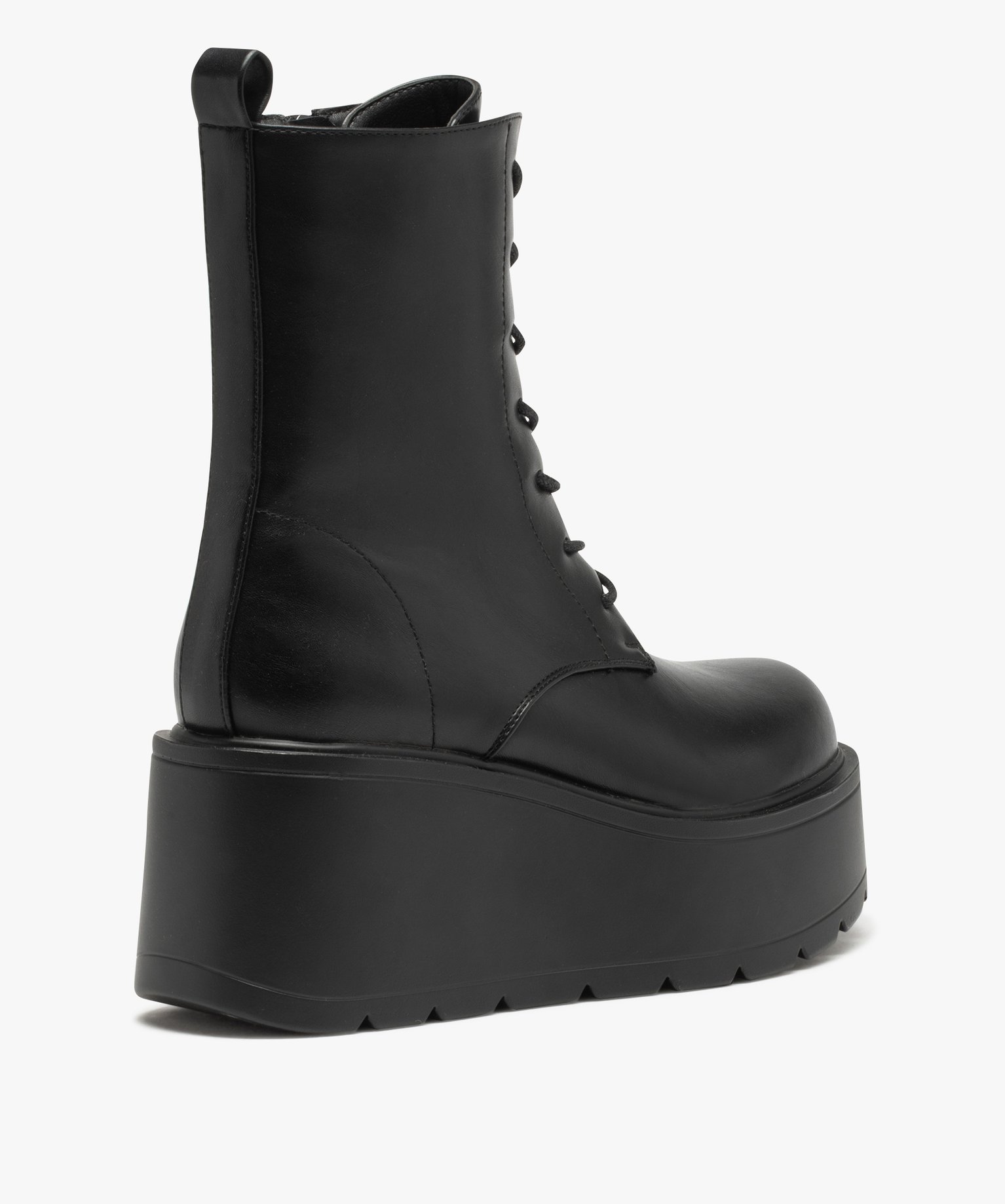 Boots femme unies à talon compensé noir | GEMO