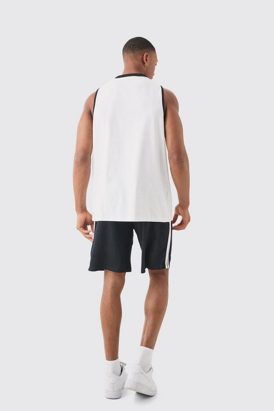 Oversize Mesh-Tanktop und Shorts mit lizenziertem Powerpuff Girls Print