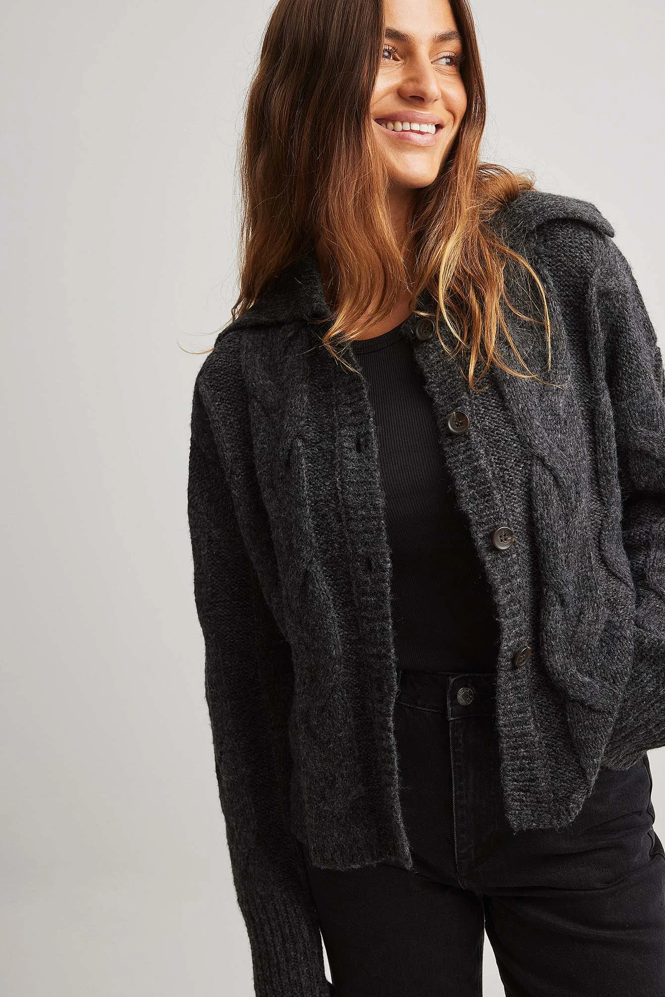 Strickcardigan mit Knöpfen