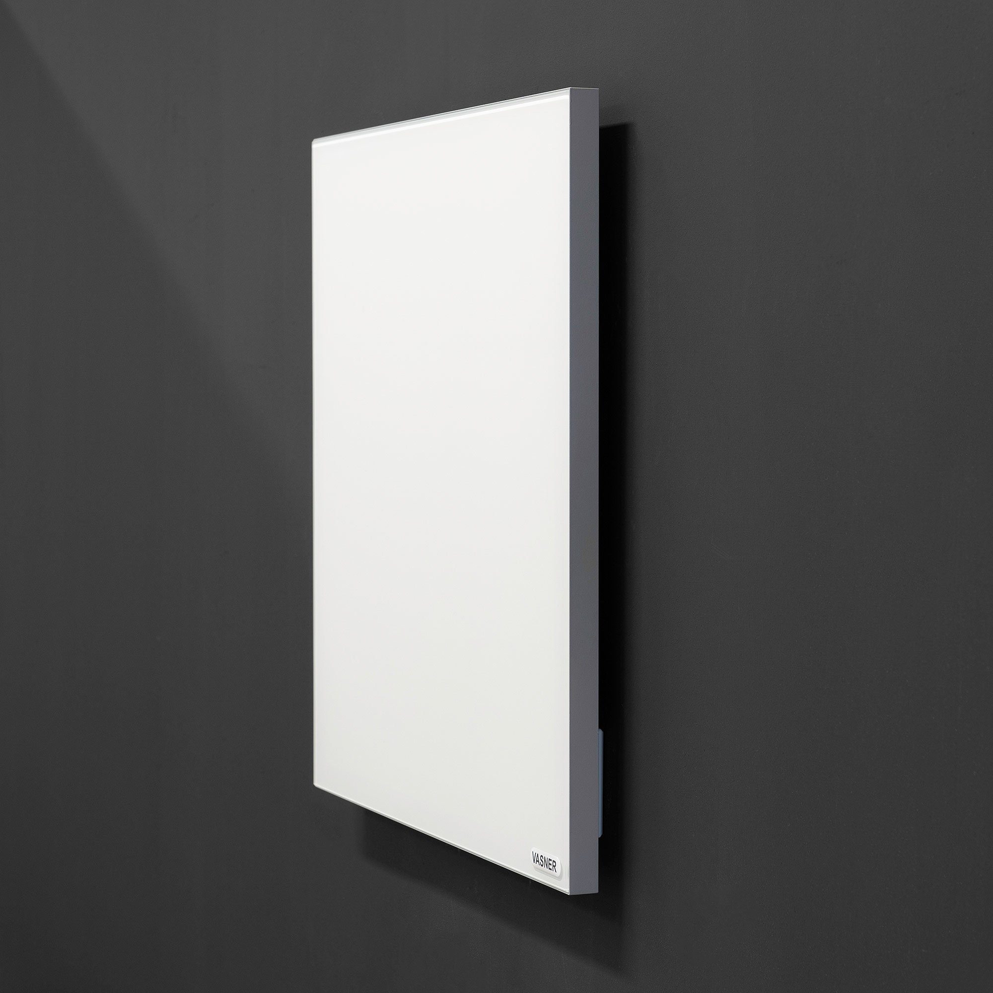Vasner Infrarotheizung Glas mit Rahmen grau, 700 W, Citara G, Infrarot Glasheizung, IP44 Bad geeignet