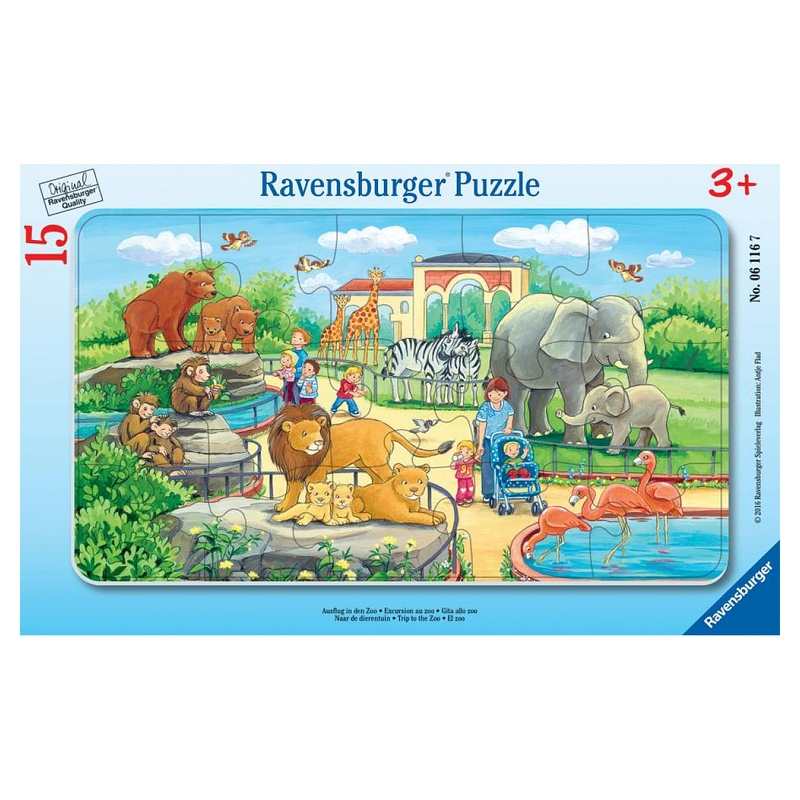 Puzzle cadre excursion au zoo 15 pièces