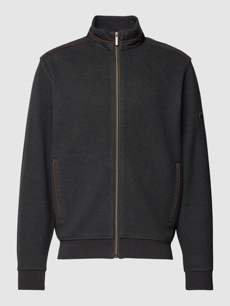 Sweatjacke mit Reißverschluss in anthrazit