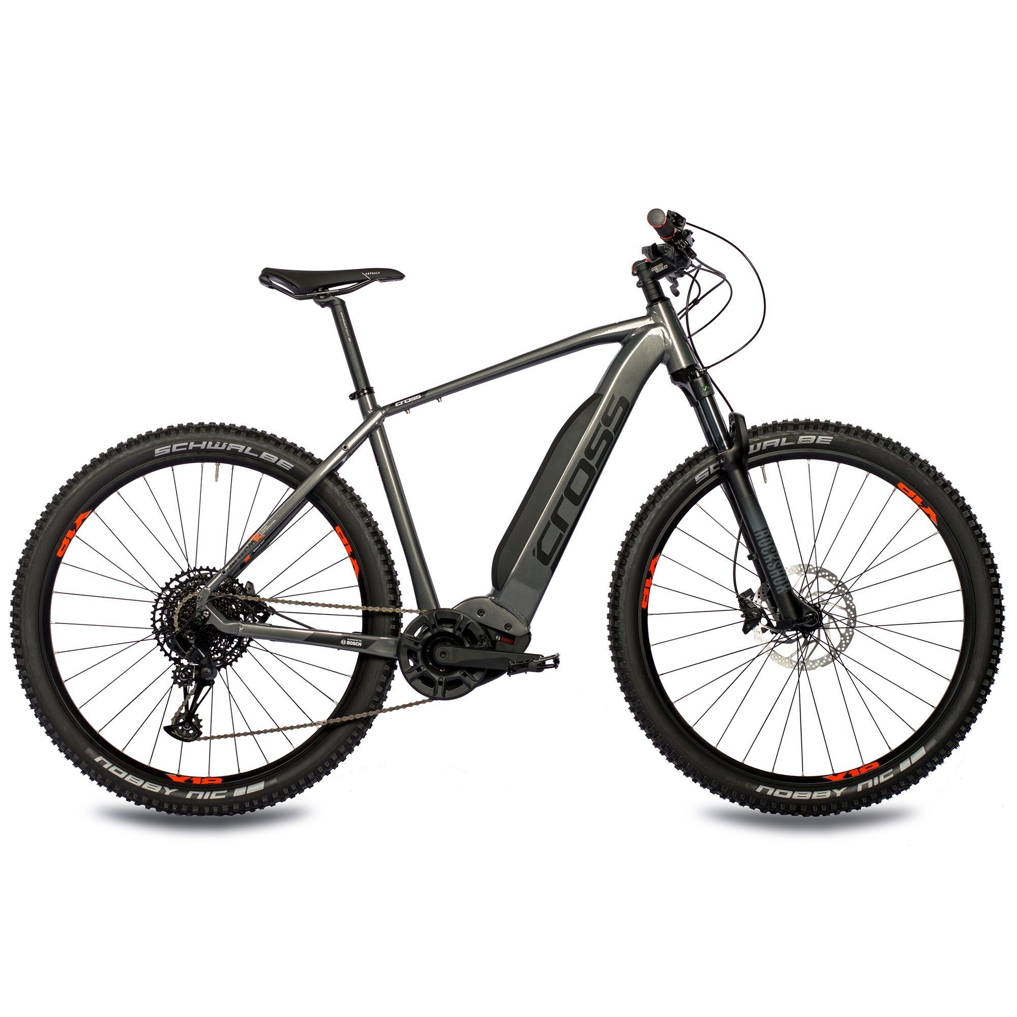 Airtracks E-Bike 29 Zoll E-Bike MTB BOSCH Performance Line CX Gen 4 500 Wh STREAMER, 12 Gang, Kettenschaltung, Mittelmotor, 500,00 Wh Akku, SRAM RD SX EAGLE - 47cm 52cm