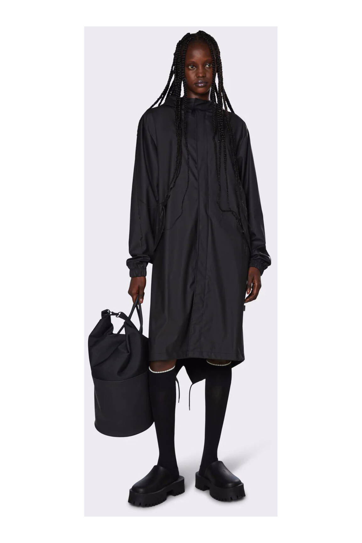 Rains Impermeables Trenchs Unisexe couleur noir