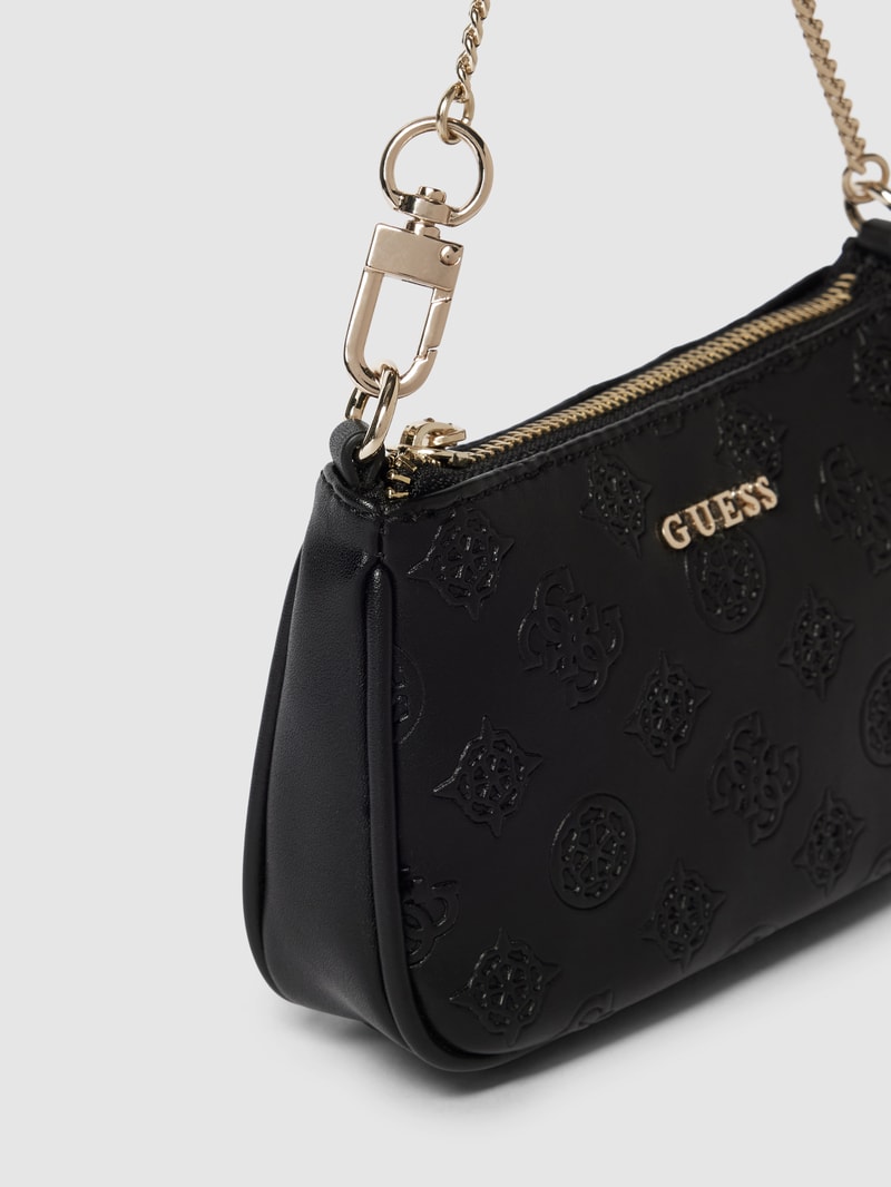 Micro Bag mit Label-Detail in schwarz
