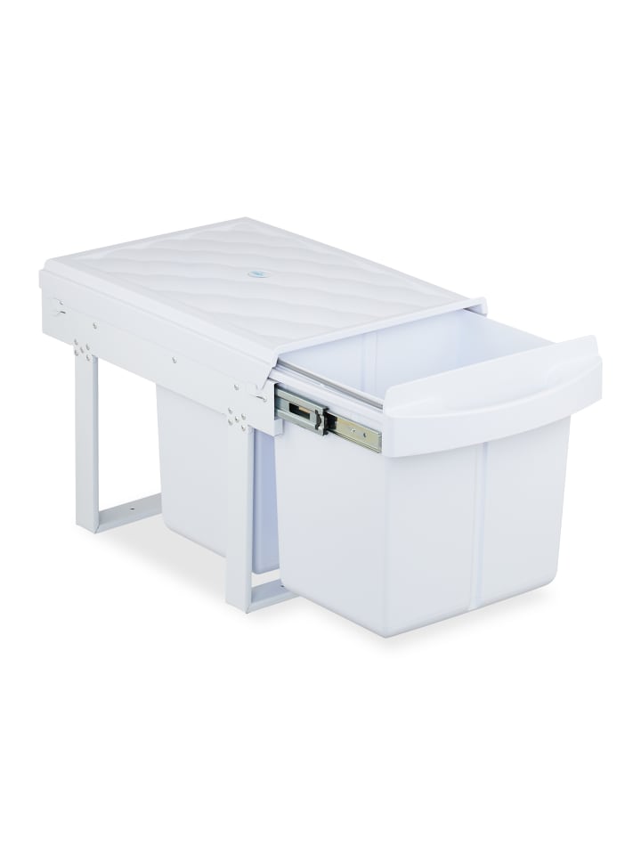 relaxdays Einbaumülleimer in Weiß - 2x 15 l günstig kaufen onesize