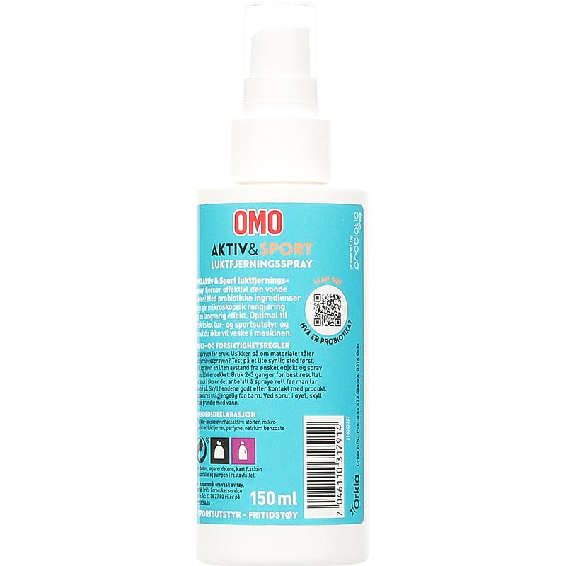 Omo Luktfjerningsspray 150 ml Omo Aktiv & Sport