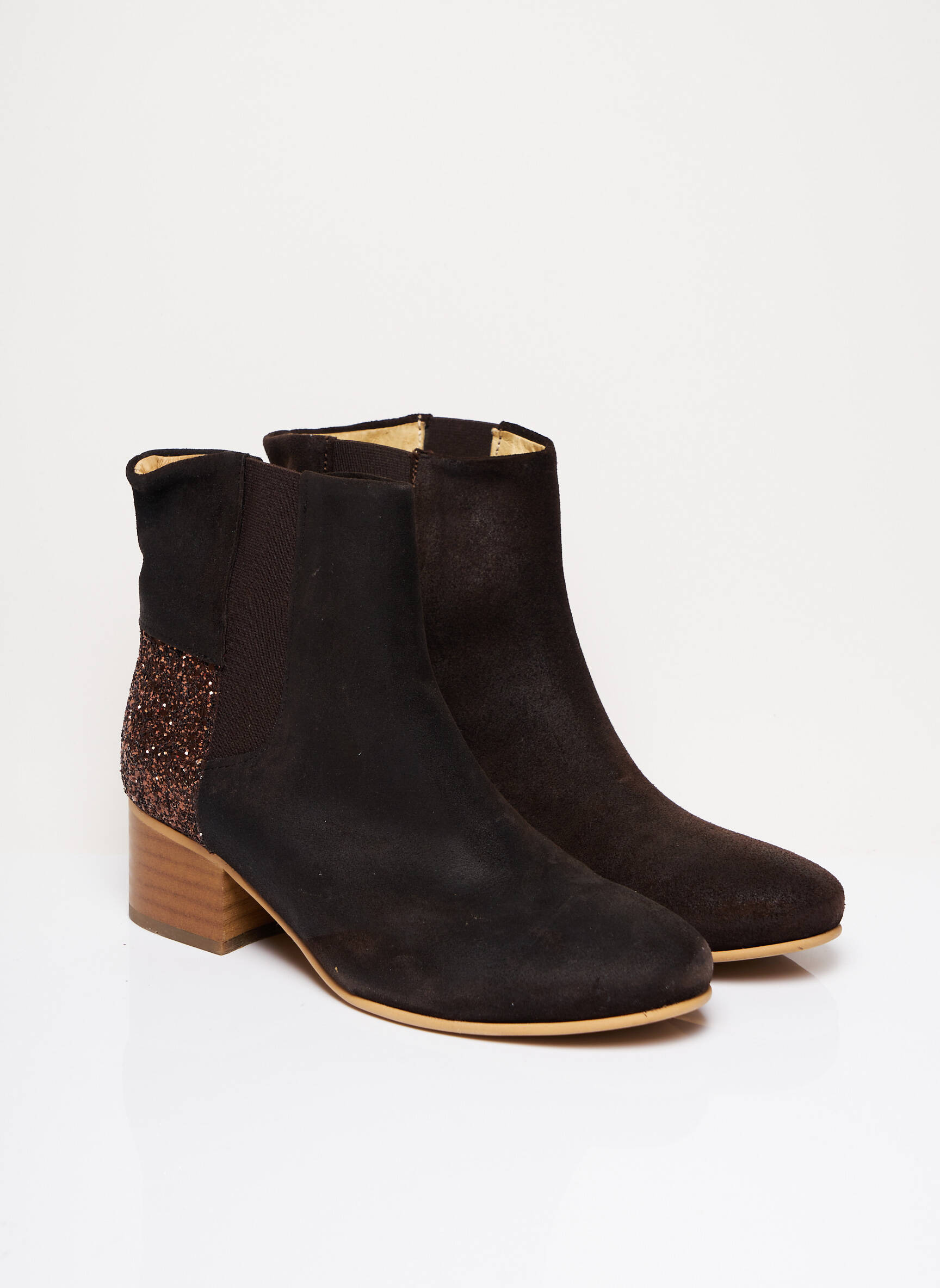 Lonesome Detail Bottines Femme couleur marron