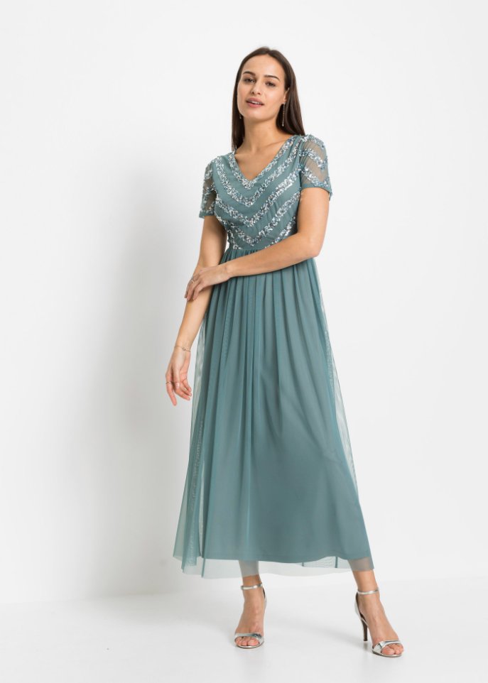 Maxikleid mit Pailletten