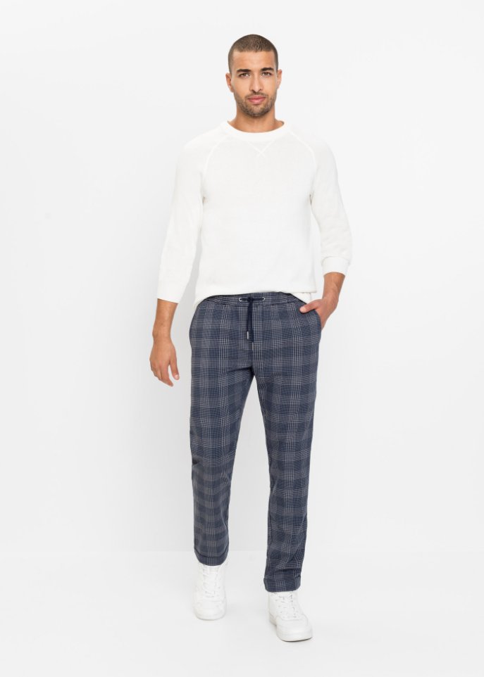 Slim Fit Stretch-Schlupfhose in verkürzter Länge, Tapered
