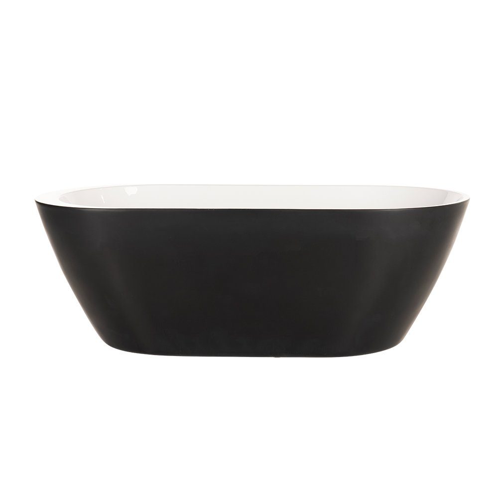 HOME DELUXE Badewanne Freistehende Badewanne CODO Black Editio…, inkl. komplettem Zubehör I Acrylwanne