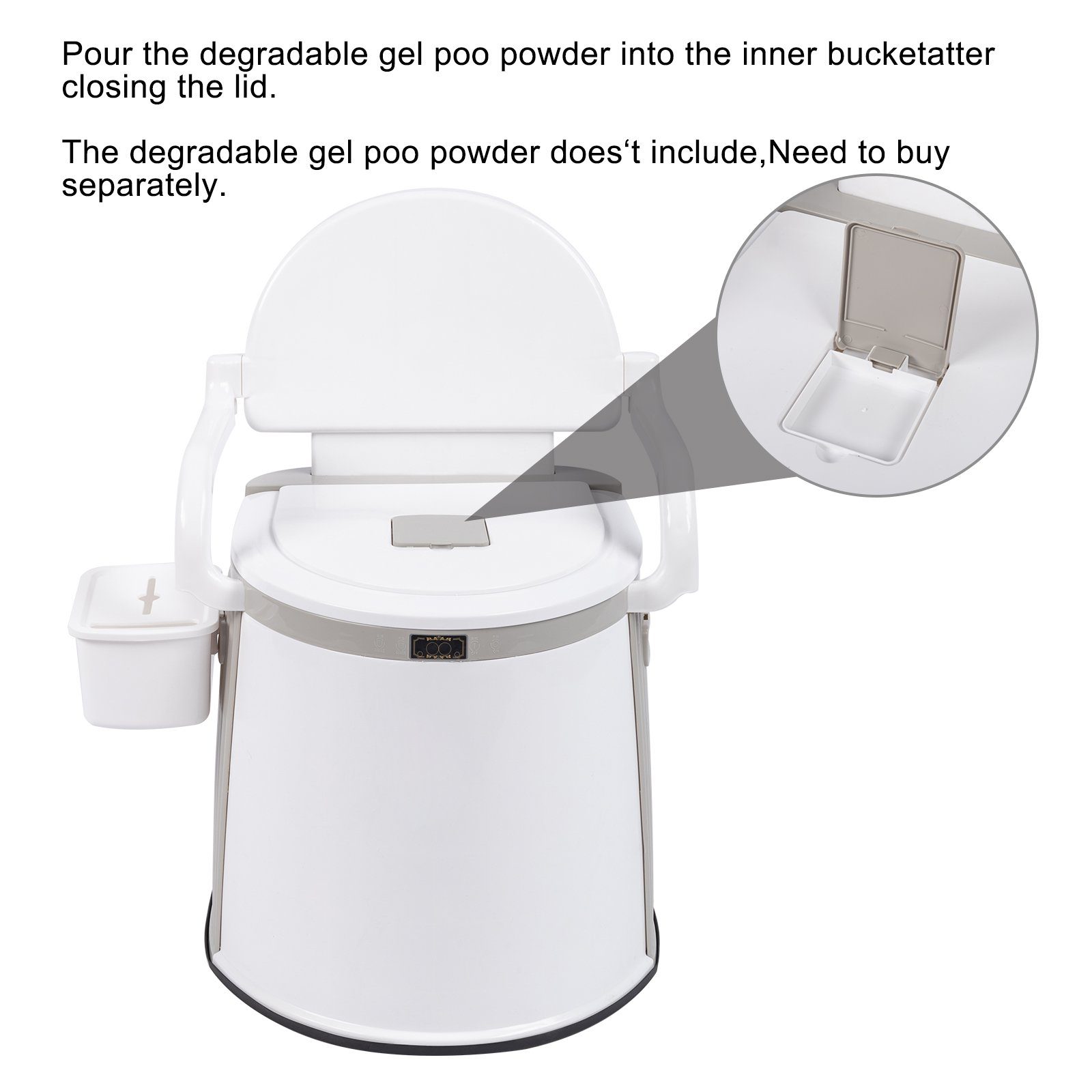FCH Campingtoilette Tragbare mit Sitz, Deckel, Papierhandtuchbox, Camping