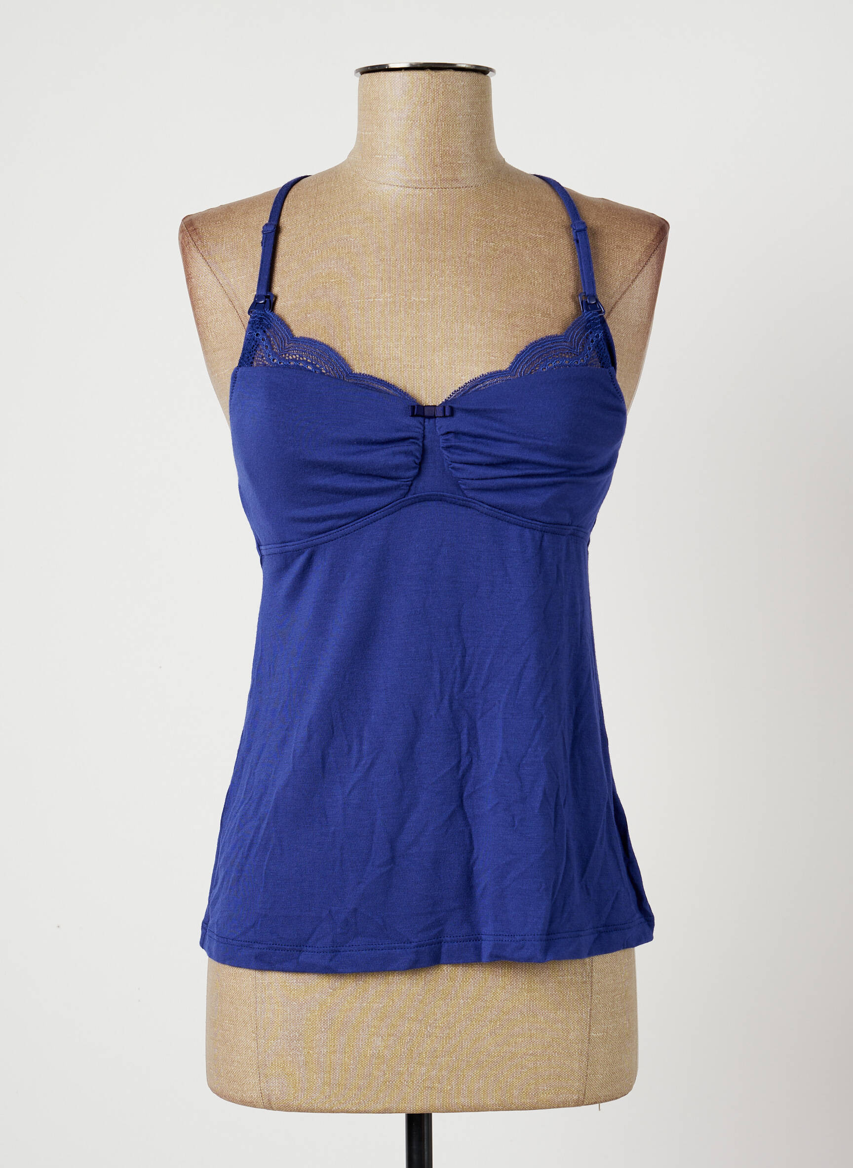 Cache Coeur Lingerie Maternite Femme couleur bleu