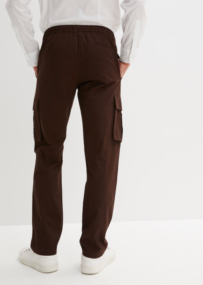 Slim Fit Schlupf-Cargohose, Straight
