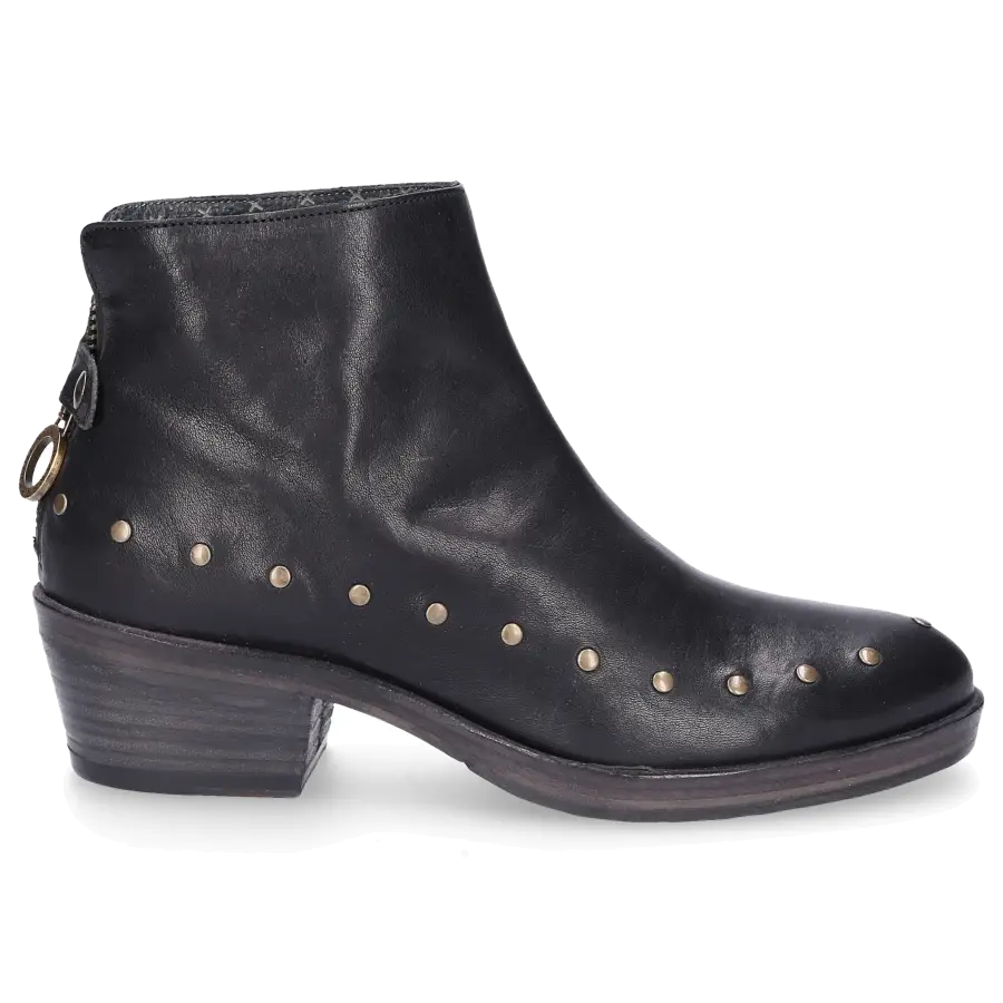Fiorentini + Baker - Stiefeletten LEMMA BO Glattleder Nieten schwarz - schwarz