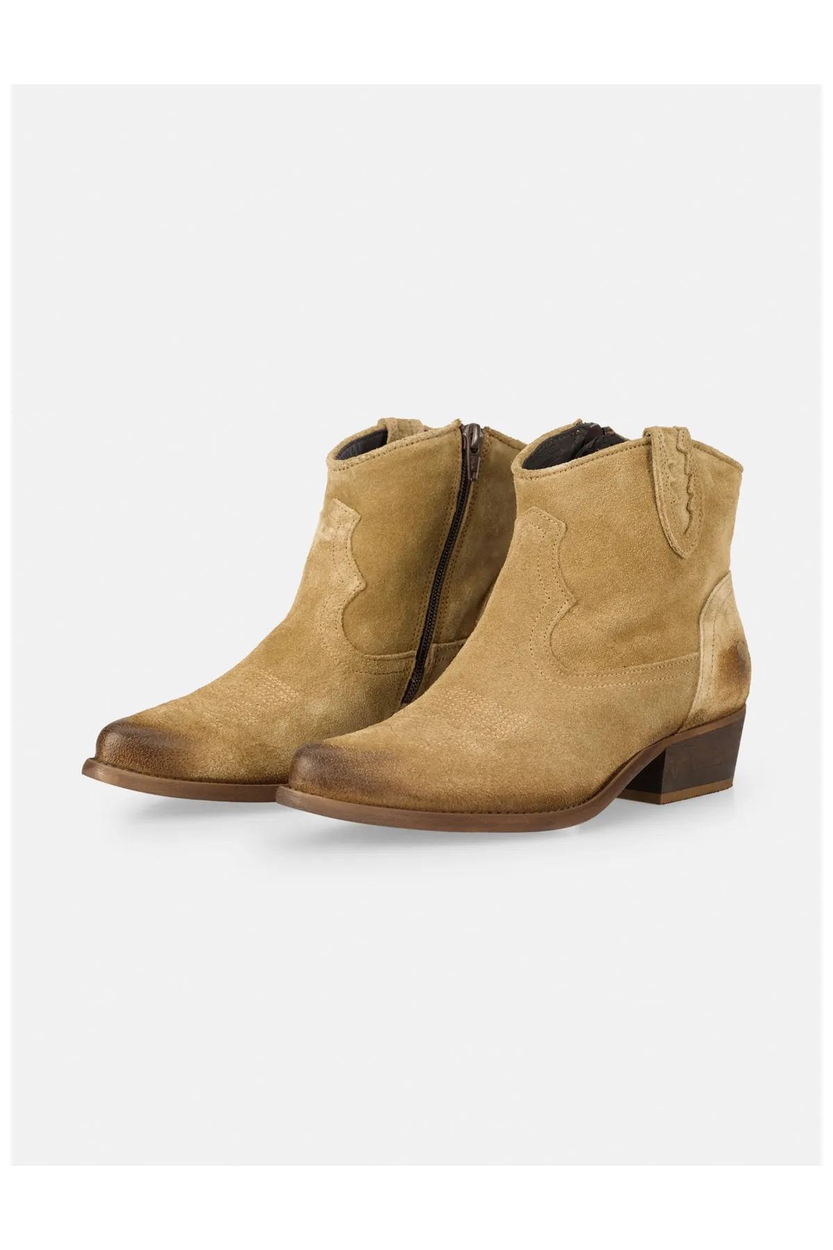 Felmini  Stiefelette - Grau - Blockabsatz