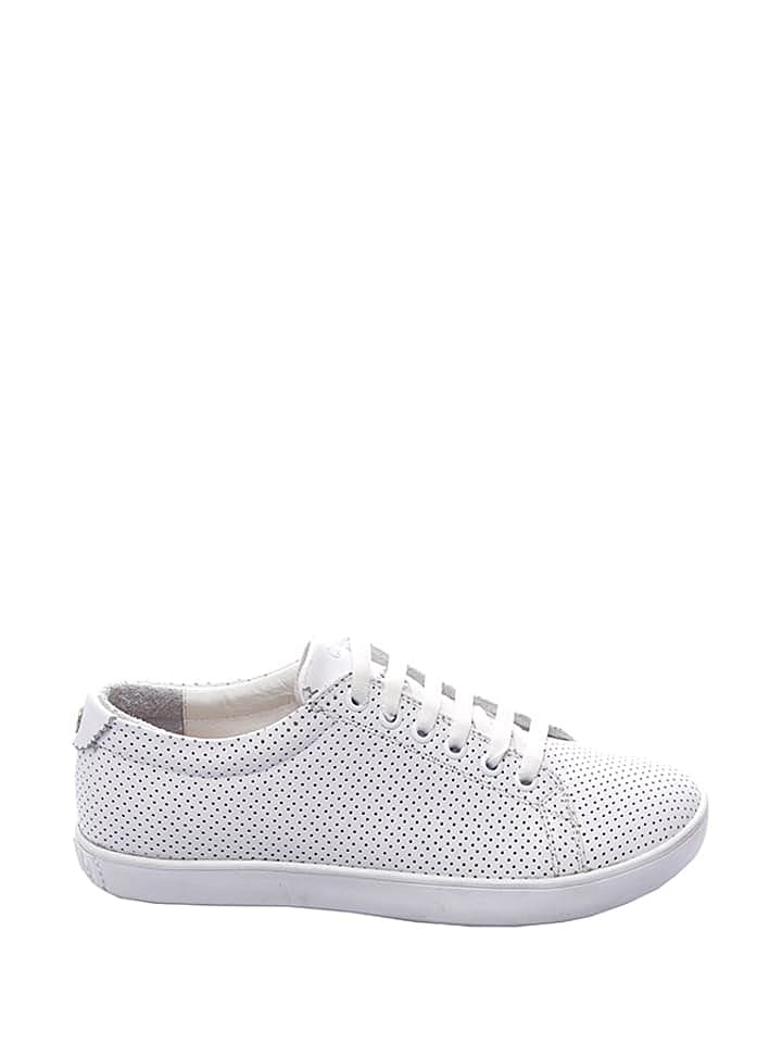Comfortfusse Leder-Sneakers in Weiß günstig kaufen 36