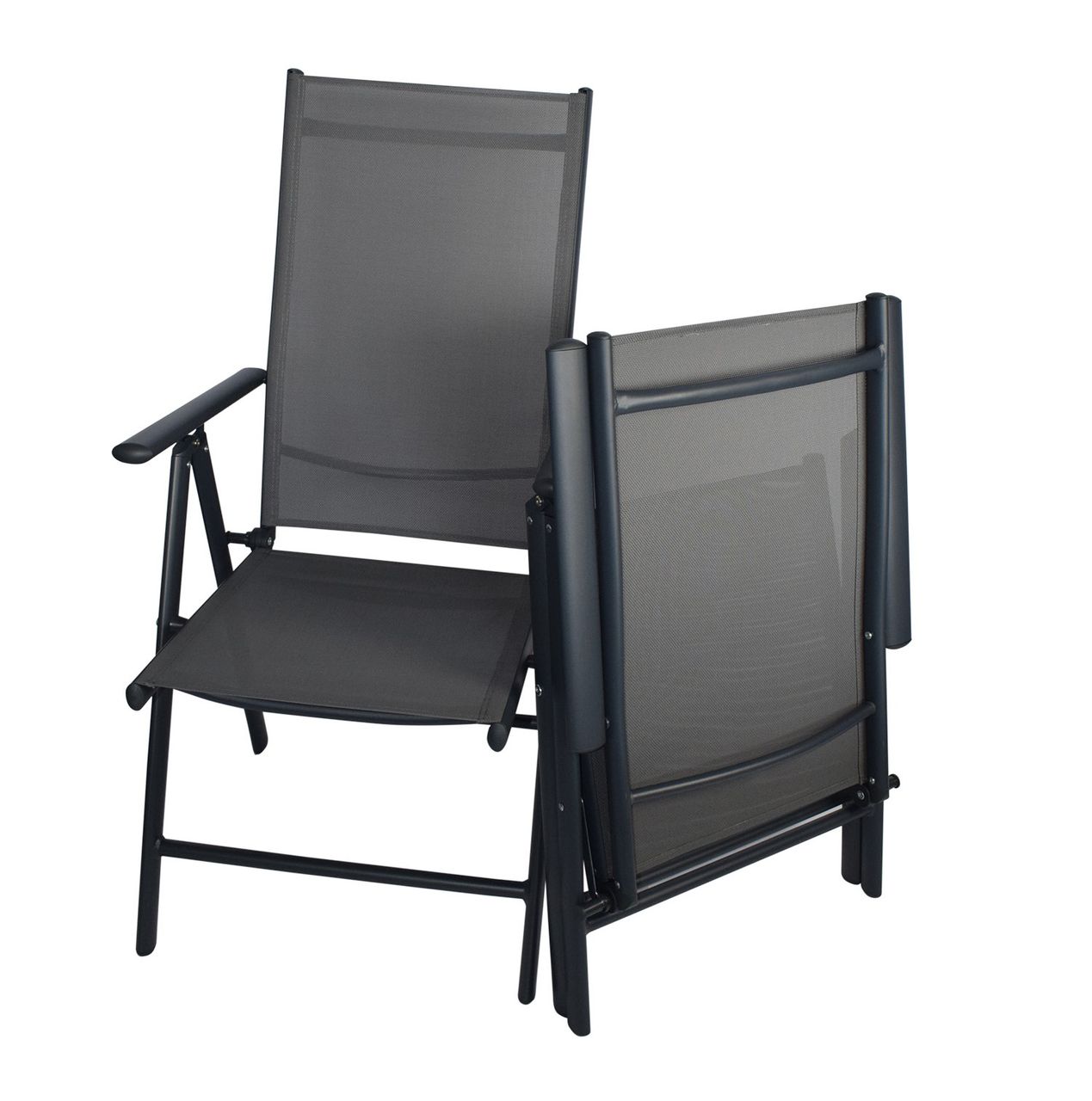 CHILLROI CHILLROI® Klappsessel Aluminium 2er Set Gartenstuhl klappbar Campingstuhl