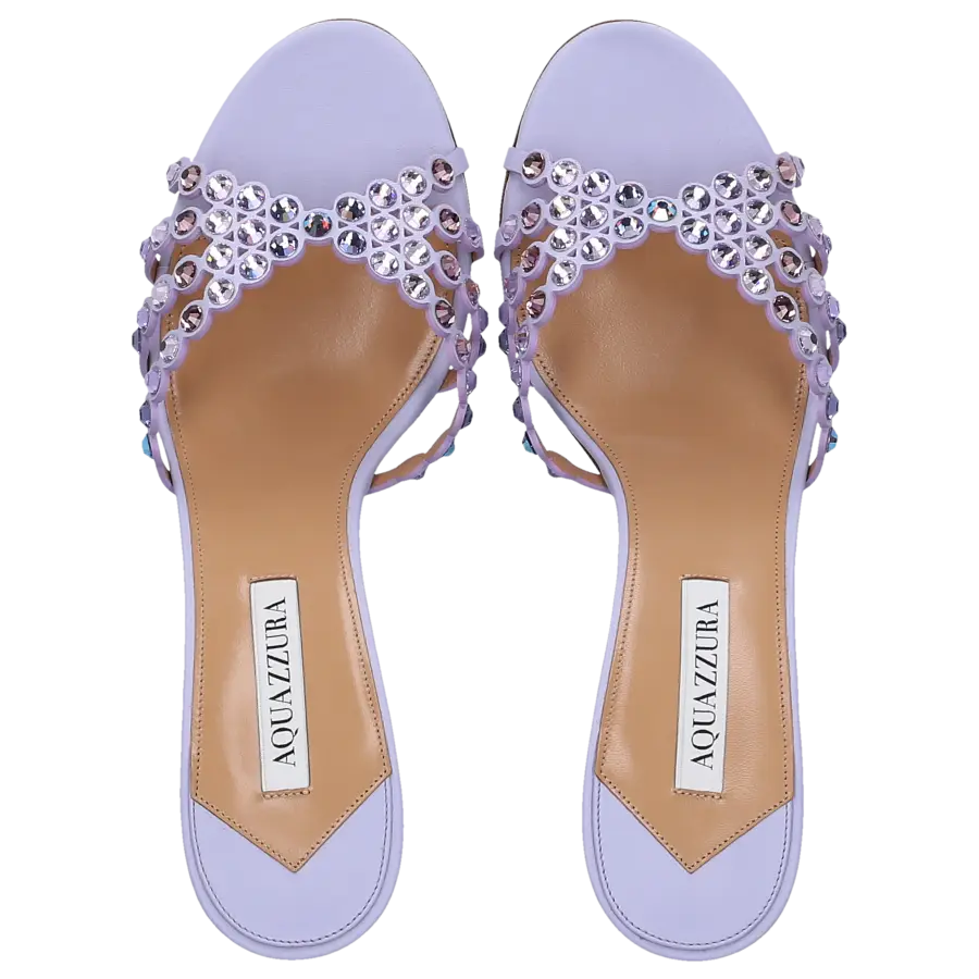Aquazzura - Pantoletten TEQUILA 75 Kalbsleder - lila