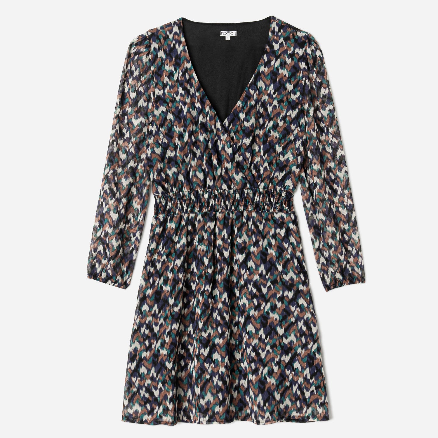 Robe bleue à motif ethnique