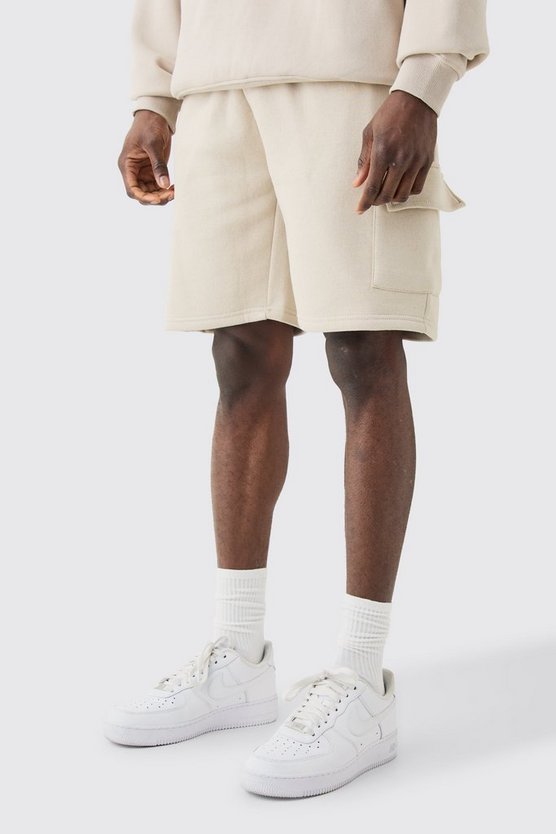Lockere Jersey Cargo-Shorts