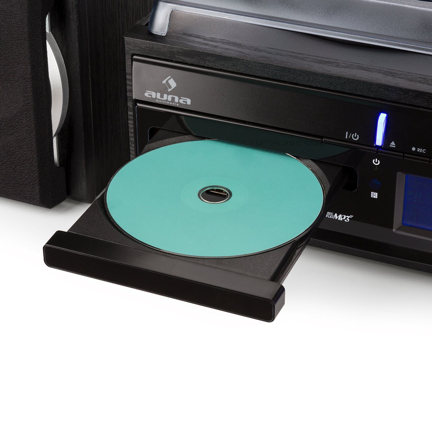 Auna DS-2 Stereoanlage (2 W, USB- und SD-Eingänge zum direkten Abspielen von MP3-Songs)