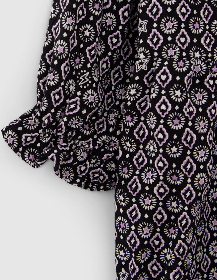 Combi longue noire imprimé rock Ecovero® bébé fille