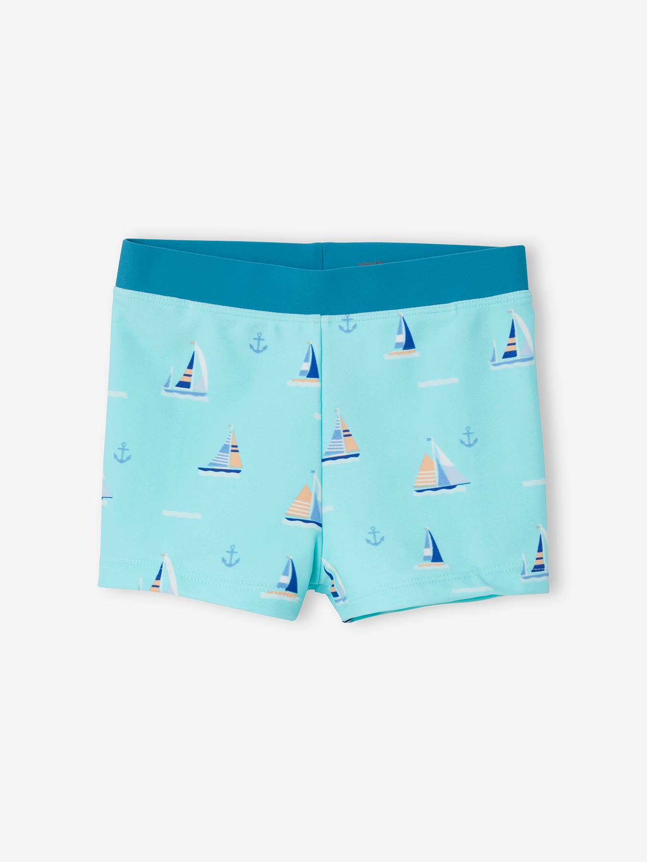 Lot de 2 boxers de bain imprimés garçon lot turquoise foncé