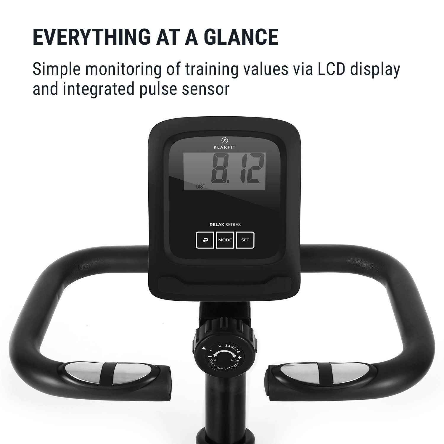 KLARFIT Heimtrainer Relaxbike 6.0 (übersichtliches LCD-Display)
