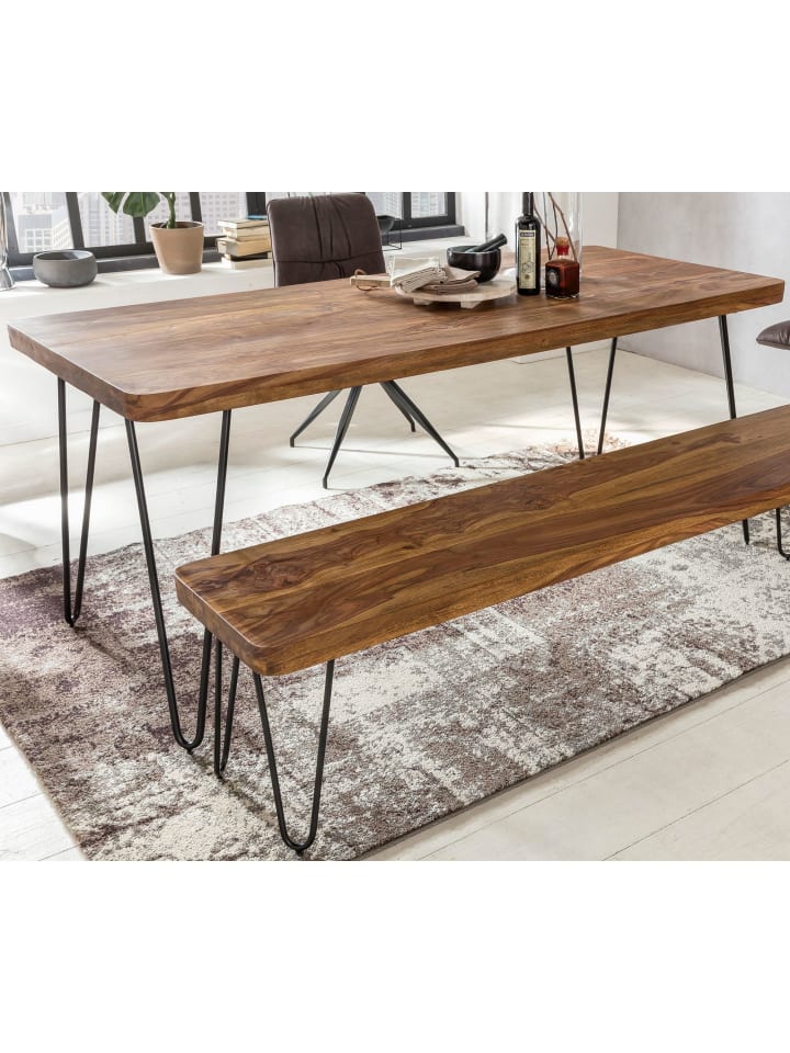 KADIMA DESIGN Esstisch BAGLI Massivholz 200 x 80 x 76 cm Esszimmer-Tisch in Massivholz günstig kaufen