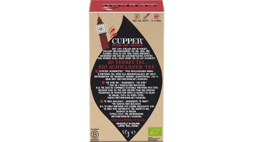 CUPPER Organic English Breakfast Tea 50 g