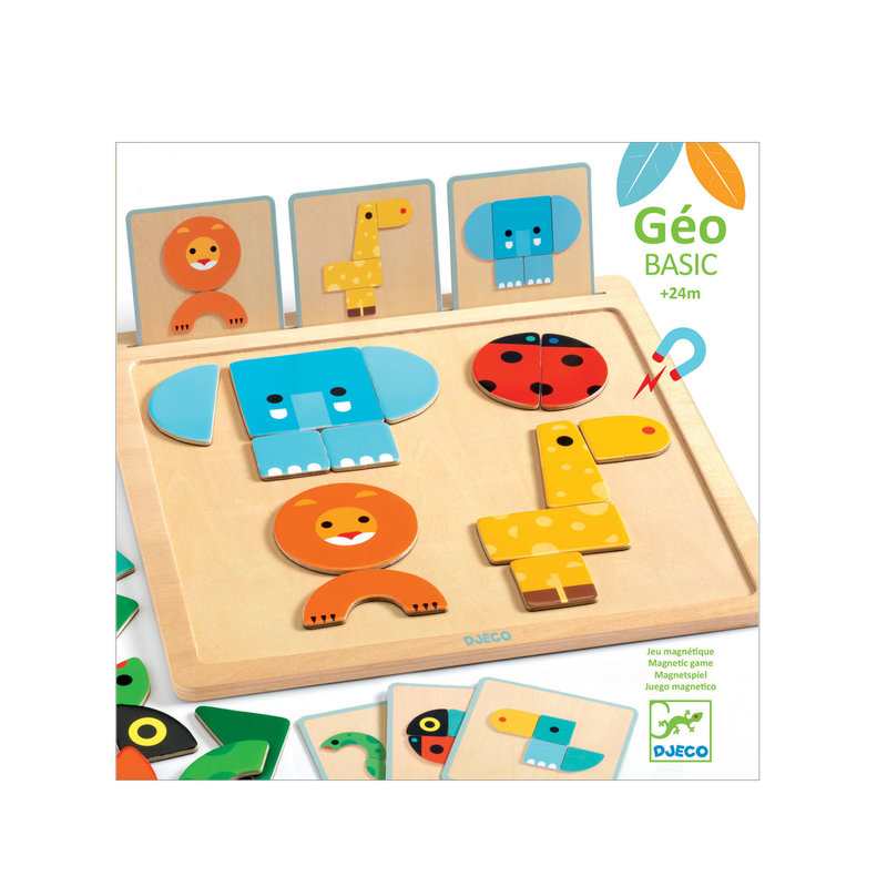 Premier jeu magnétique de formes et couleurs GeoBasic Djeco