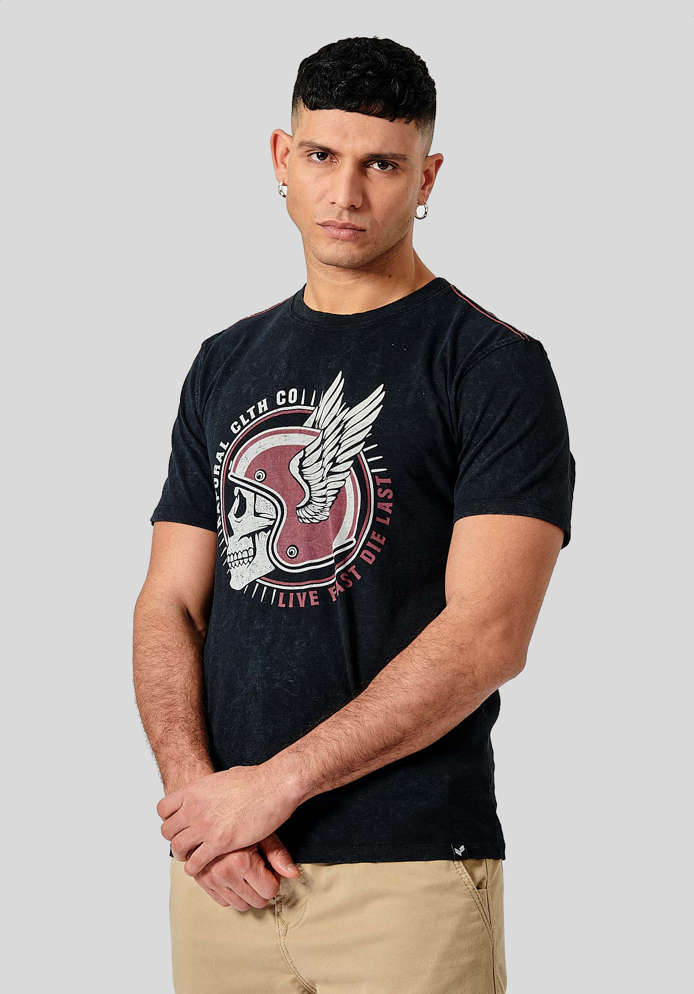 BLEEK  T-shirt noir homme 100% coton bio