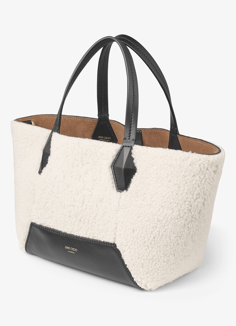 Jimmy Choo Diamond Tote/S torba od ovčje kože s kožnim detaljima