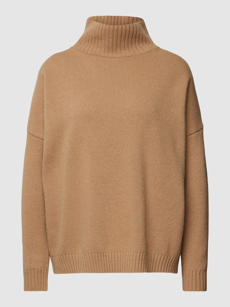 Strickpullover mit Stehkragen Modell 'BENITO' in camel