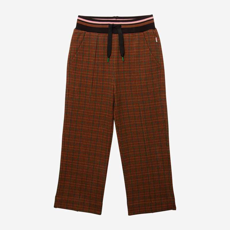 Pantalon fille carreaux beige Catimini