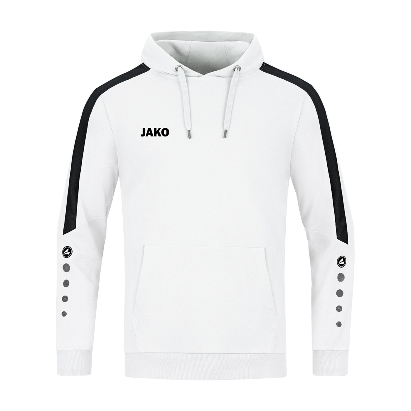 JAKO Power Hoody Weiss Schwarz F000