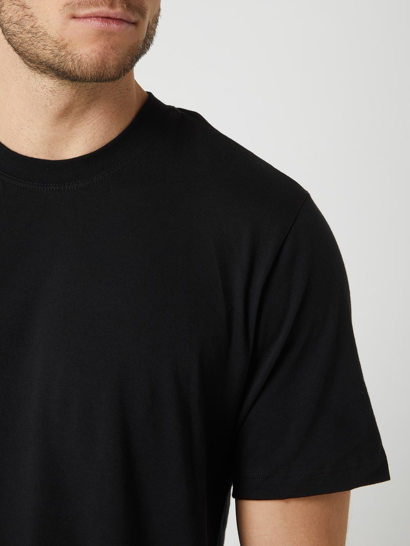 T-Shirt aus Baumwolle im 2er-Pack in schwarz