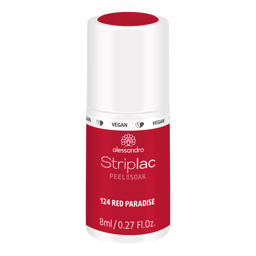 alessandro Striplac Peel or Soak Red Paradise 8 ml Vernis  semi-permanent LED longue tenue